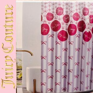 Juicy Couture Home Signature Logo Bows 14-PC Shower Curtain Set